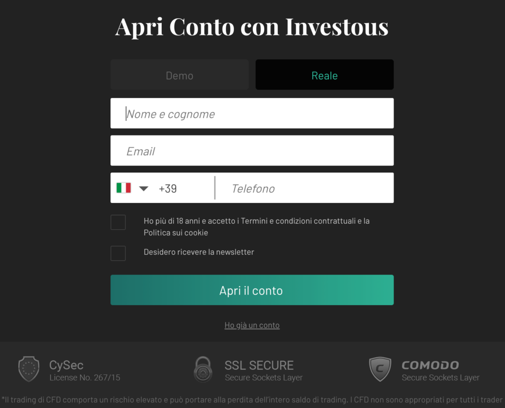 investous broker opinioni e recensione